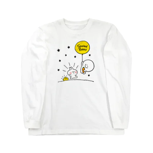 Spoiled Rabbit - Balloon / あまえんぼうさちゃん - 風船 ロングスリーブTシャツ