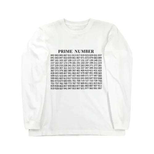  素数(Prime number) 02 ロングスリーブTシャツ