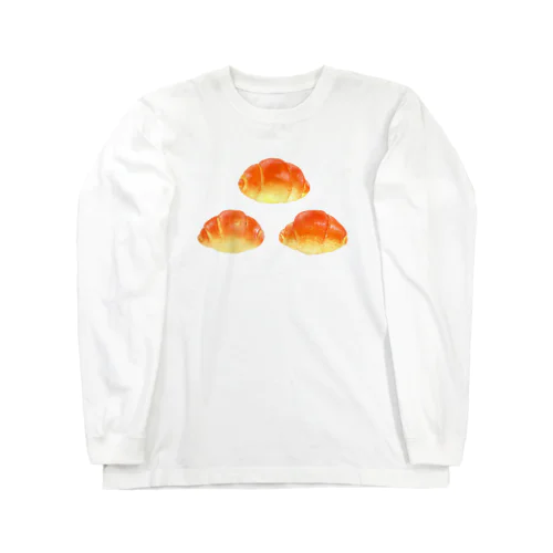 イラストによる食卓。３つのロールパン Long Sleeve T-Shirt