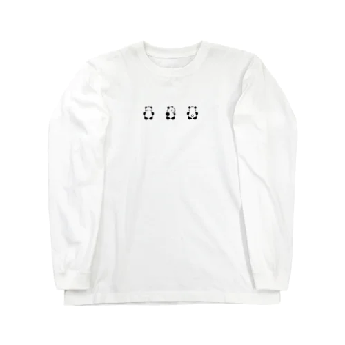 くるりんぱんだ（Black） Long Sleeve T-Shirt