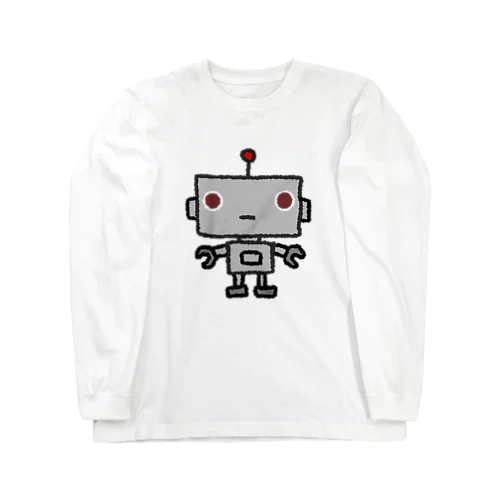 むひょうじょう ロボット ロングスリーブTシャツ