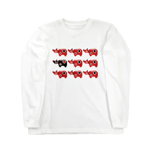 赤べこドット軍団 Long Sleeve T-Shirt