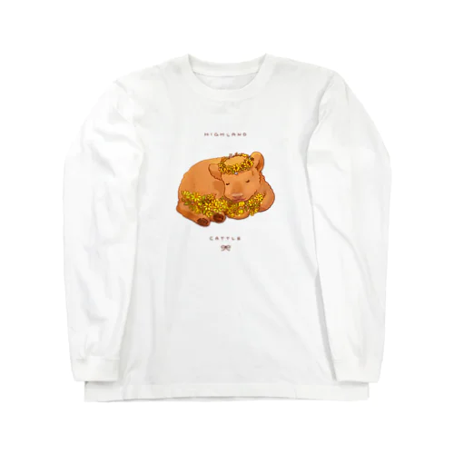 眠るハイランド牛 Long Sleeve T-Shirt