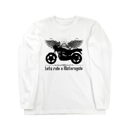 バイクに乗ろうぜ！2（黒シルエットVer） Long Sleeve T-Shirt