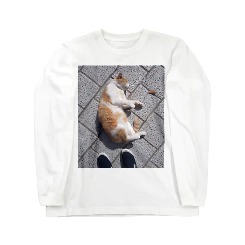 余韻に浸るのらねこ ロングスリーブTシャツ