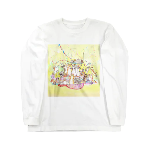 猫パーティー　nekotake Long Sleeve T-Shirt