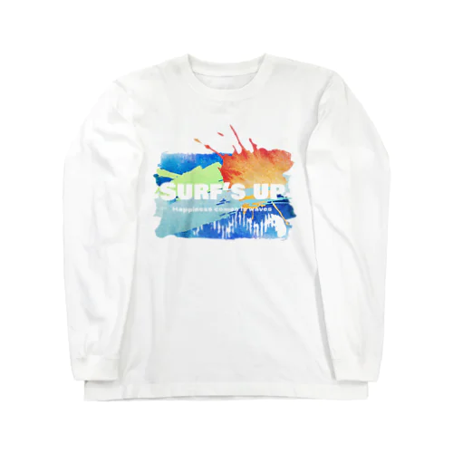 Surf's up〜良い波がきた・art〜オリジナルデザイン ロングスリーブTシャツ