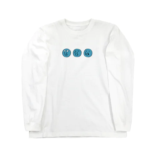 スリー青い顔の鼻の人 Long Sleeve T-Shirt