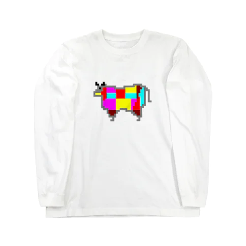 牛肉 部位 ドット絵 Long Sleeve T-Shirt