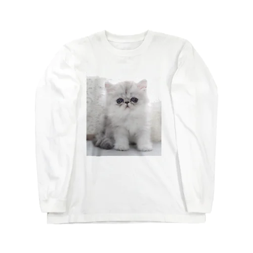 チンチラ子猫シルバー君 Long Sleeve T-Shirt