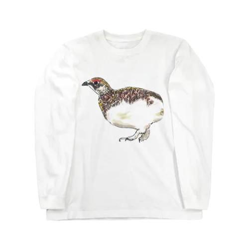 [森図鑑] 雷鳥のイラスト Long Sleeve T-Shirt