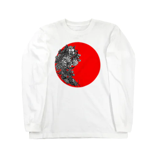 紅丸べにたんぐる.黒線 Long Sleeve T-Shirt