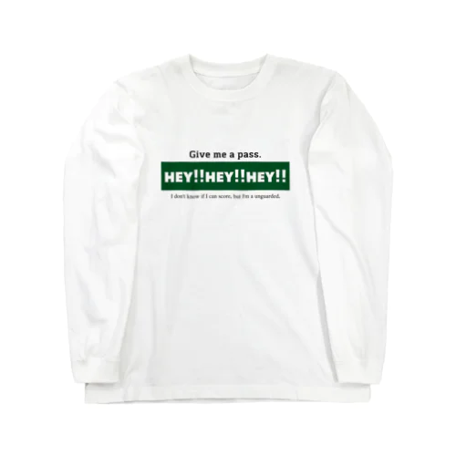 パスくれ (Green×黒文字) Long Sleeve T-Shirt