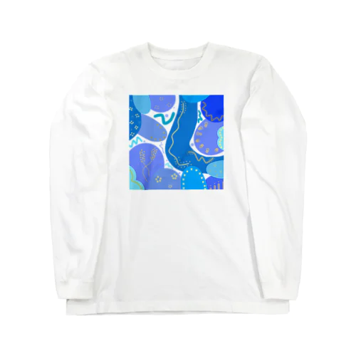 青と黄色 Long Sleeve T-Shirt