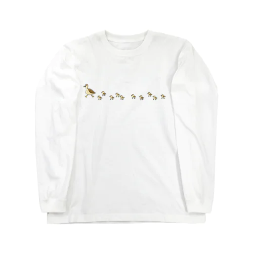 カルガモの親子（長め） Long Sleeve T-Shirt