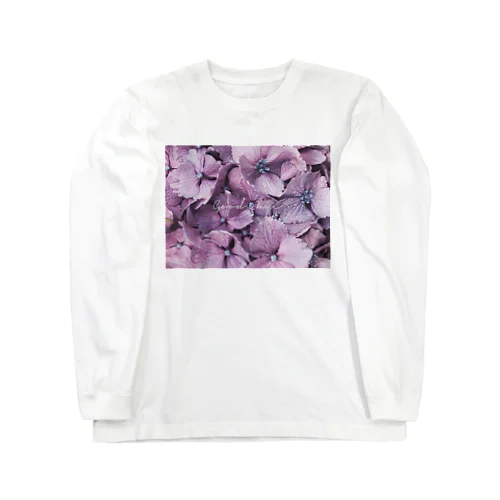 雨の紫陽花(Goodbye) ロングスリーブTシャツ