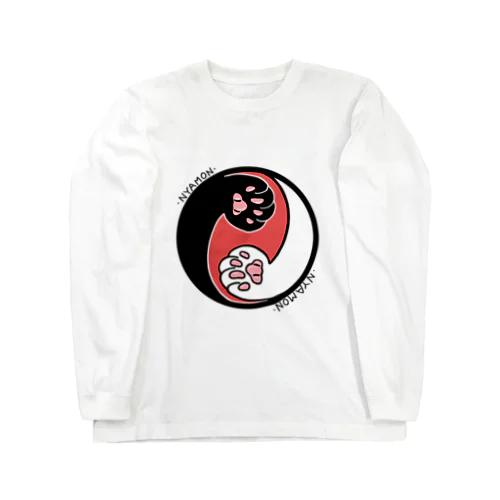 にゃ紋(二つ猫巴） Long Sleeve T-Shirt