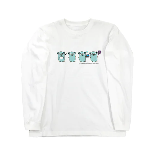 gopherくん　たくさん Long Sleeve T-Shirt