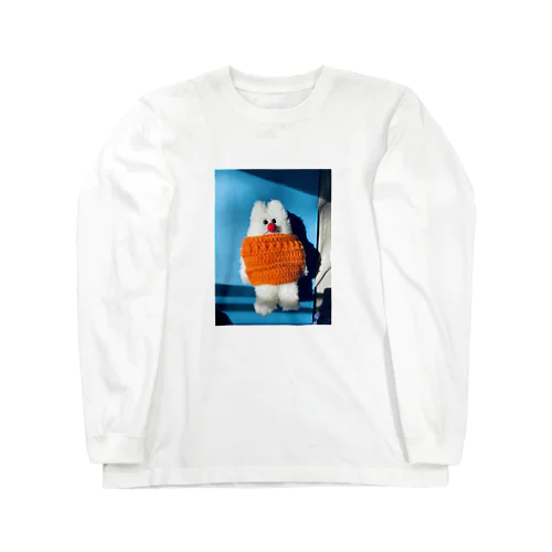 しゃぼんぼん・朝焼けのオレンジニット Long Sleeve T-Shirt