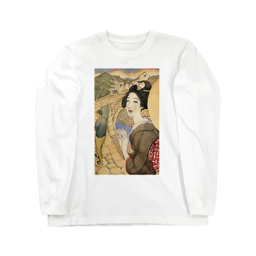 竹久夢二_長崎十二景 眼鏡橋 Long Sleeve T-Shirt