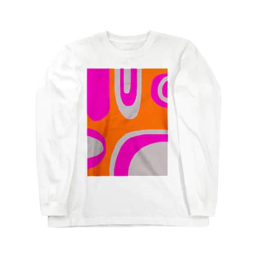 オレンジピンク Long Sleeve T-Shirt