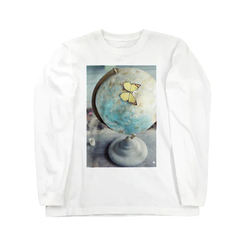 廃校の地球儀 ロングスリーブTシャツ