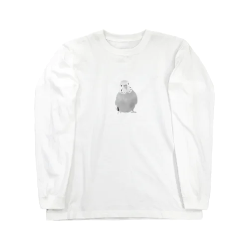 墨絵風セキセイインコ  Long Sleeve T-Shirt