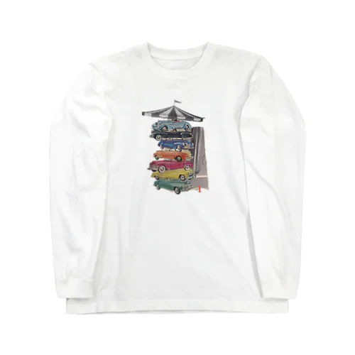 積み重なる車くるまクルマ Long Sleeve T-Shirt