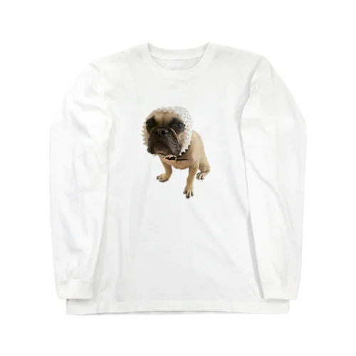 フルーツキャップ犬（フレブル フォーン） ロングスリーブTシャツ