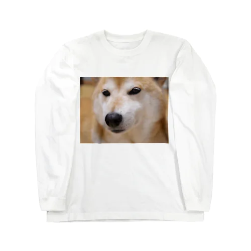 すまし顔の柴犬♂ ロングスリーブTシャツ