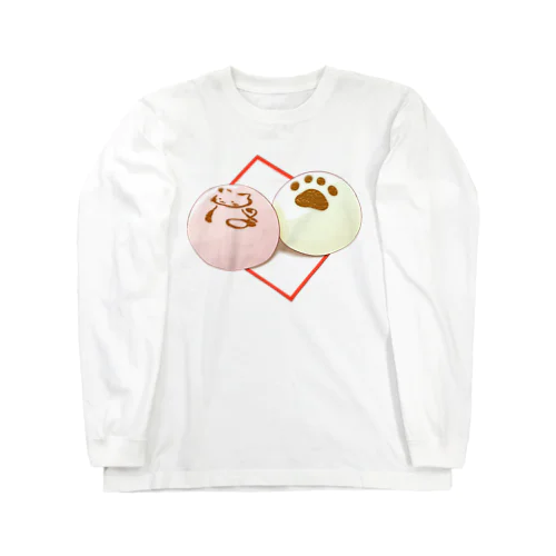 いろはにゃんこさんの紅白まんじゅう Long Sleeve T-Shirt