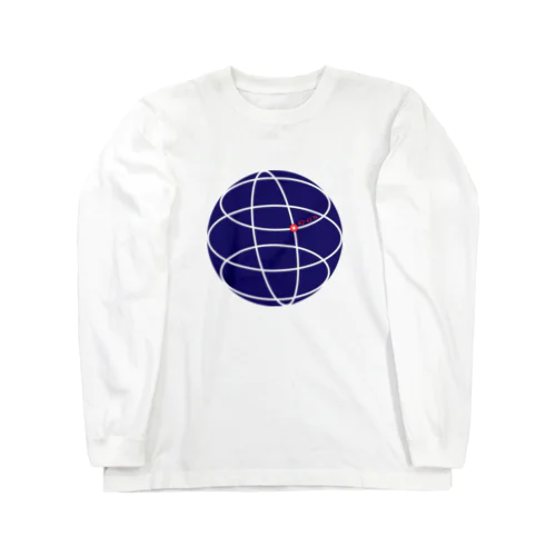 Geographic coordinate system ロングスリーブTシャツ