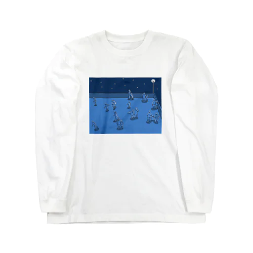 夜のスケート Long Sleeve T-Shirt