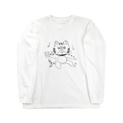 ビール猫 Long Sleeve T-Shirt