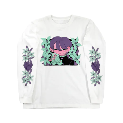 無垢な心臓(少年と百合)(カラー) 2023年美少年展 Long Sleeve T-Shirt