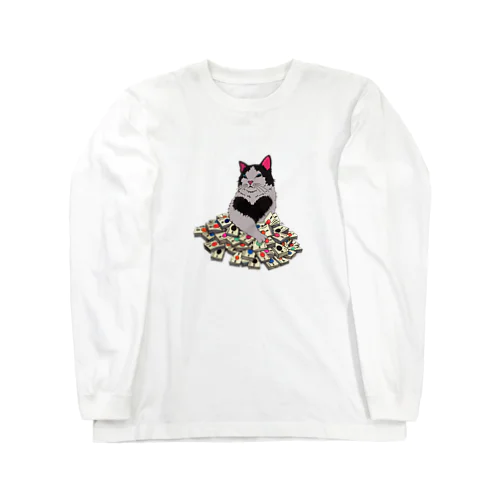 猫に大金 Long Sleeve T-Shirt