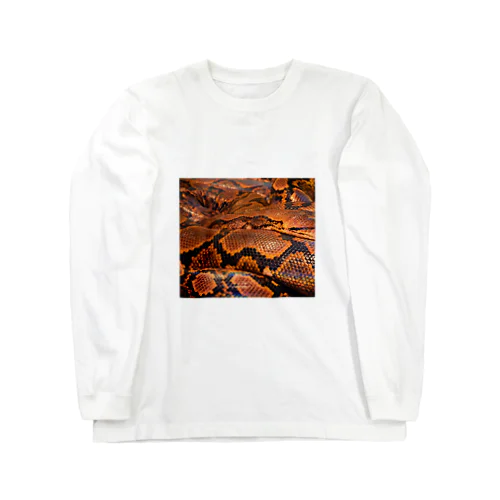 Real colorful snake skin Nr. 8,  本物 の カラフルな ヘビ 皮 No. 8,  8番 ロングスリーブTシャツ