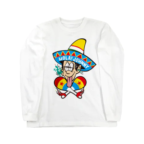   HOLA! JOHNNY with MARACAS Long Sleeve T-Shirt