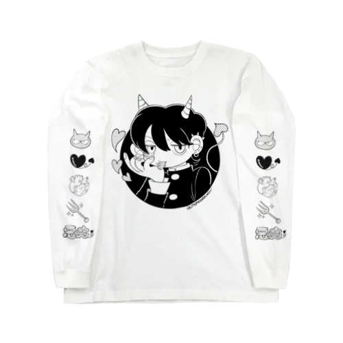 ゲロ可愛い悪魔くん(モノクロ) 2023年美少年展 Long Sleeve T-Shirt