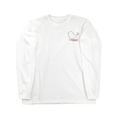 小鳥のラインアート① Long Sleeve T-Shirt