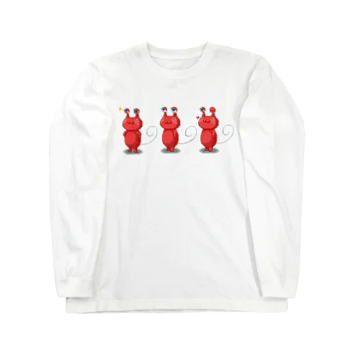 ドット絵パパタラ３種（上部寄せ） Long Sleeve T-Shirt