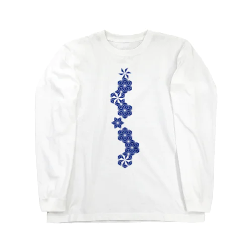 麻の葉NAVY Long Sleeve T-Shirt