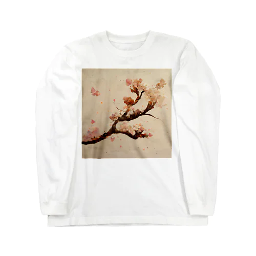 AI「桜」Tシャツ（1） ロングスリーブTシャツ