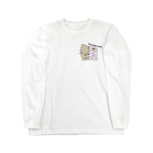 物騒うさぎ【かちこみ】文字入り　ワンポイント版 Long Sleeve T-Shirt