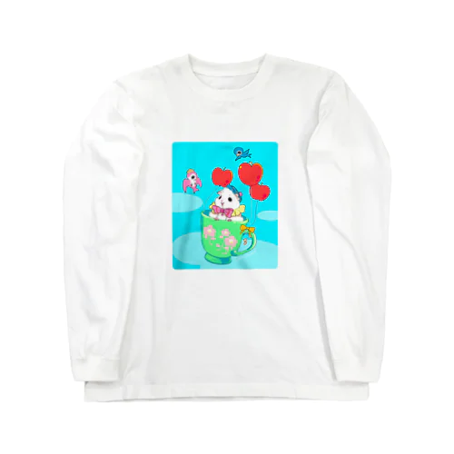 レトロ白モルモットちゃん Long Sleeve T-Shirt