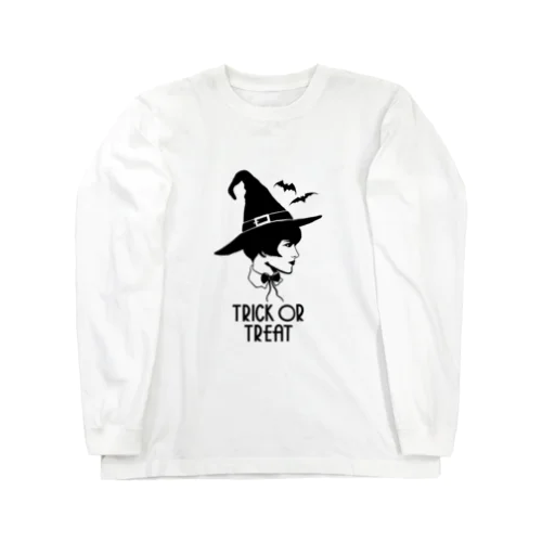 Trick or Treat (ハロウィンの魔女） ロングスリーブTシャツ