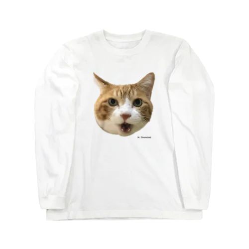 茶トラ猫さんフェイス Long Sleeve T-Shirt