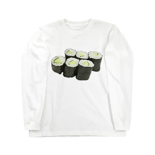 お寿司_細巻き寿司_かっぱ巻き_221024 Long Sleeve T-Shirt