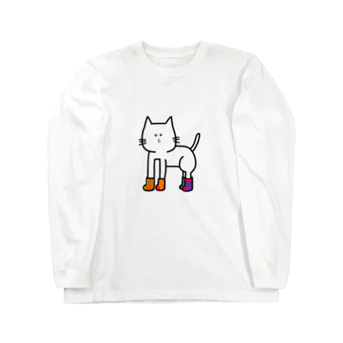 くつ下の猫 ロングスリーブTシャツ