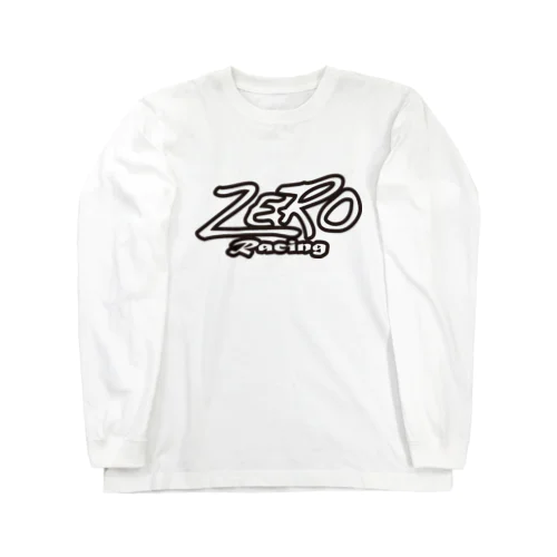 ZEROロゴ白ロゴ黒縁 ロングスリーブTシャツ